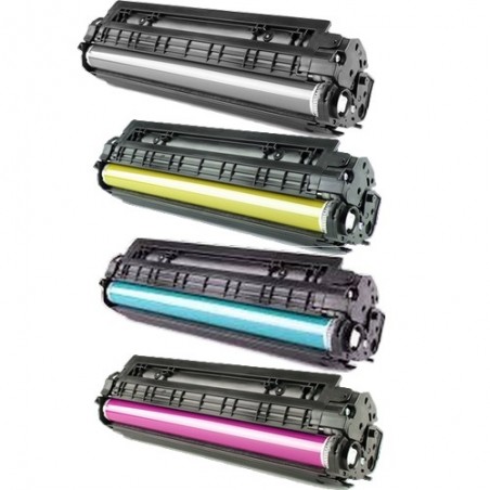 Toner équivalent à Canon 055H Pack de 4 4 Couleurs - Avec puce