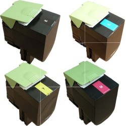 Toner équivalent à Lexmark 802S Pack de 4 4 Couleurs