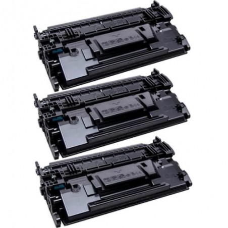 Toner équivalent à HP 89X Pack de 3 Noir - AVEC PUCE