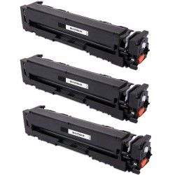 Toner équivalent à HP 203A Pack de 3 Noir