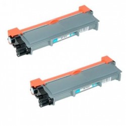 Toner équivalent à Brother TN2310 Pack de 2 Noir